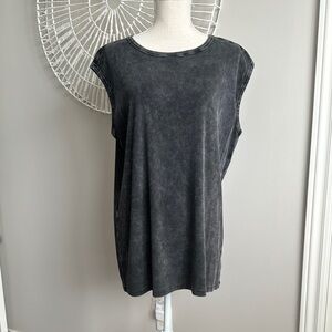 Torrid Black Cotton Modal Rib High Neck Muscle Tank Top